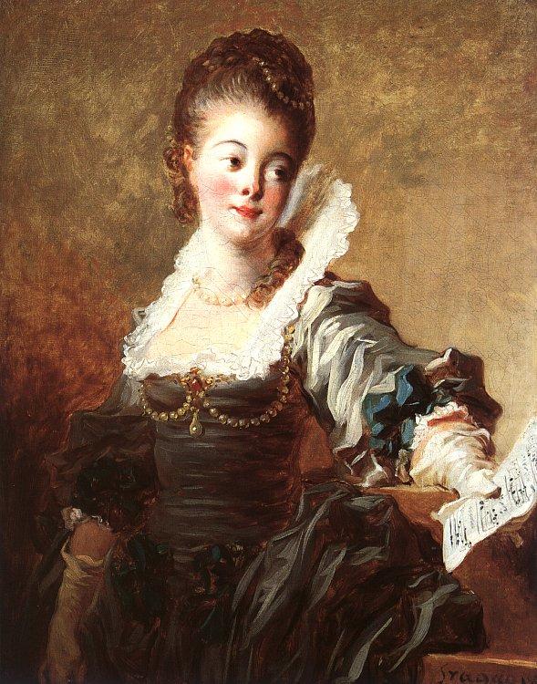 Jean Honore Fragonard Portrait of a Singer Holding a Sheet of Music china oil painting image